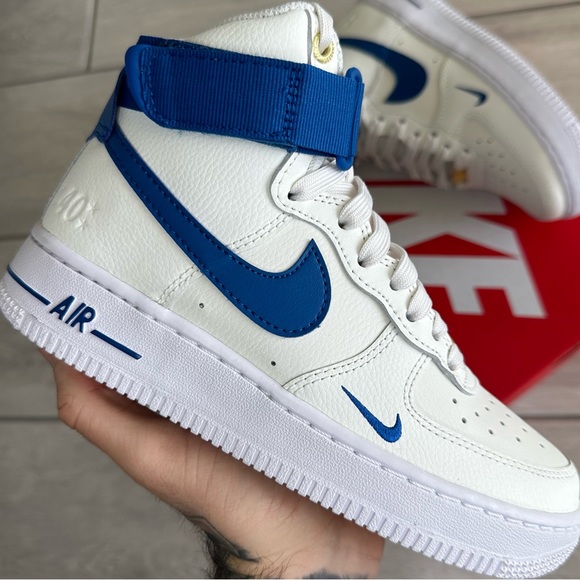 Nike Shoes - NIKE AIR FORCE 1 HIGH CREAM BLUE